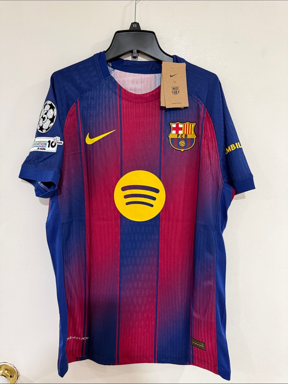 Nike lamine yamal FC Barcelona Home Shirt - Blue & Red with Yellow Accents